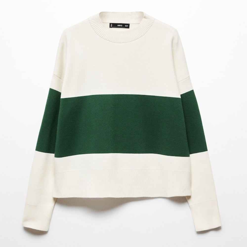 Mango Oversized Striped Sweater